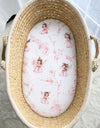 My Sweet Baby - Puuvillainen lakana vaunuihin ja Moses-korin patjaan 75x35 cm - Blossom Fairies