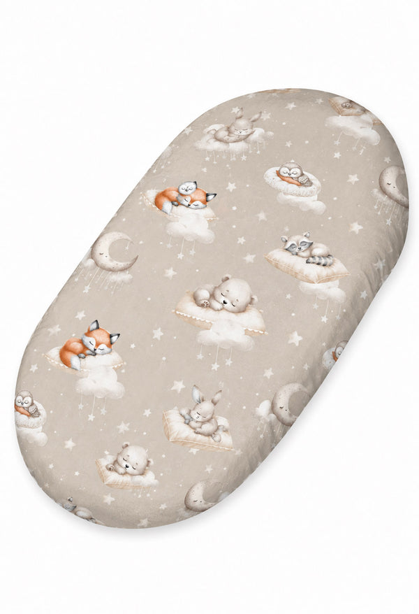My Sweet Baby - Puuvillainen lakana vaunuihin ja Moses Basket -patjaan 75x35 cm - Twinkle Woodland