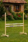 Super Hobby Horse - Hobby Horse -hyppyeste 120 cm, 2 puomia, beige ja vaaleanvioletti