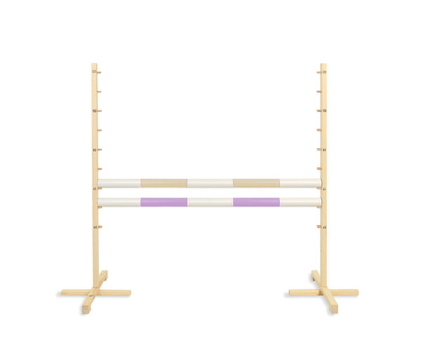 Super Hobby Horse - Hobby Horse -hyppyeste 120 cm, 2 puomia, beige ja vaaleanvioletti