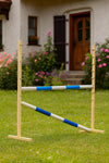 Super Hobby Horse - Hobby Horse -hyppyeste 120 cm, kahdella puomilla, vaaleansininen ja sininen