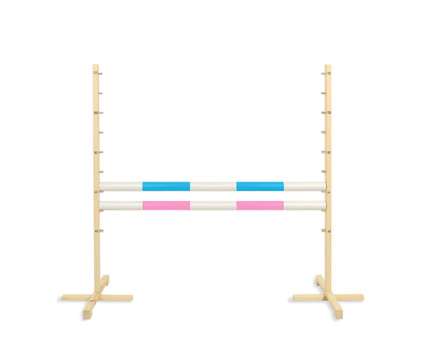 Super Hobby Horse - Hobby Horse estepuomi 120 cm, kaksi puomia - vaaleansininen ja vaaleanpunainen