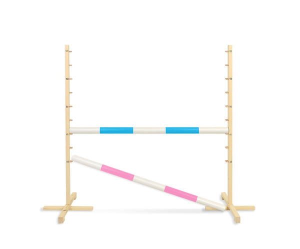 Super Hobby Horse - Hobby Horse estepuomi 120 cm, kaksi puomia - vaaleansininen ja vaaleanpunainen