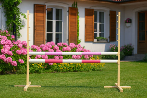 Super Hobby Horse - Hobby Horse estepuomi 120 cm, kaksi puomia, vaaleanpunainen ja pinkki