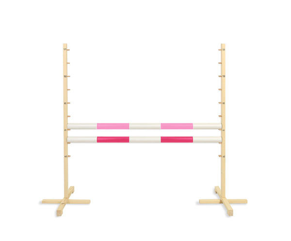 Super Hobby Horse - Hobby Horse estepuomi 120 cm, kaksi puomia, vaaleanpunainen ja pinkki
