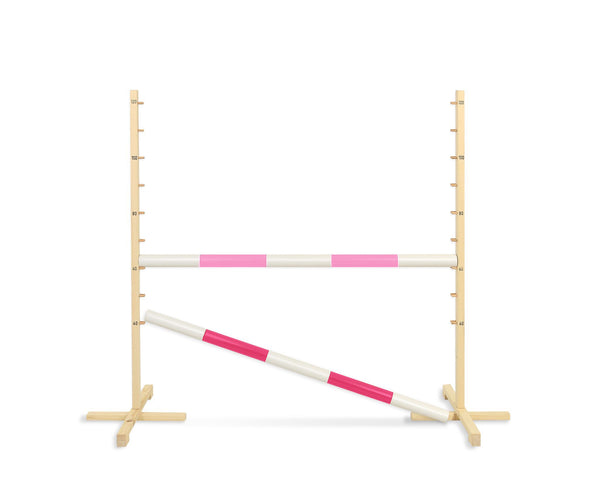 Super Hobby Horse - Hobby Horse estepuomi 120 cm, kaksi puomia, vaaleanpunainen ja pinkki