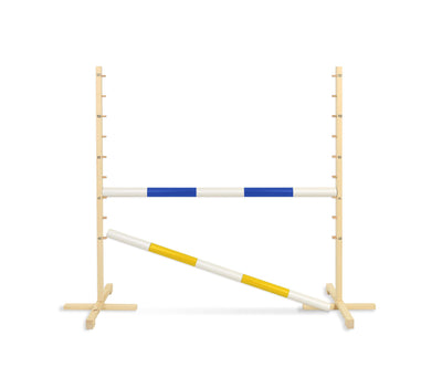 Keppihevosen este 120cm kahdella tangolla - Blue and yellow
