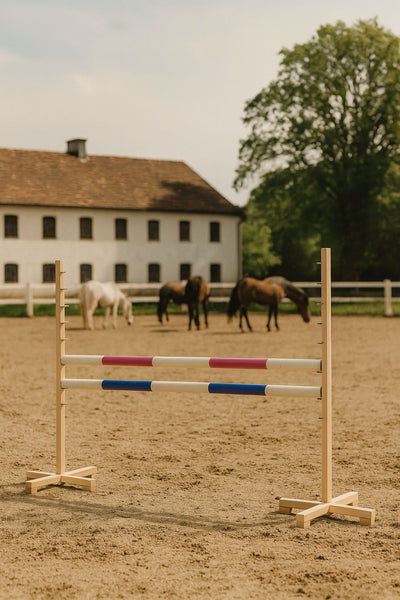 Keppihevosen este 120cm kahdella tangolla - Pink and Blue