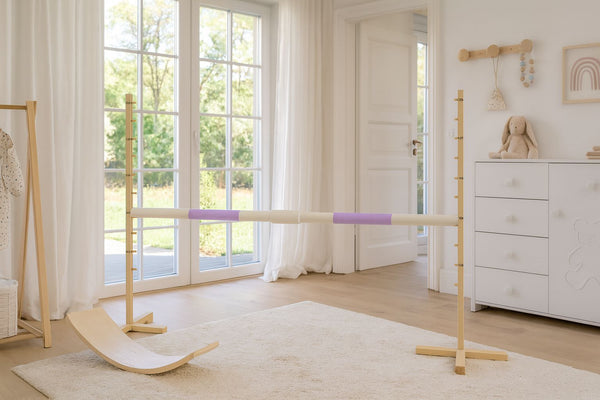 Super Hobby Horse - Hobby Horse -hyppyeste 160 cm, korkeus 120 cm, vaaleanvioletti puomi