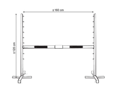 Keppihevosen este 160cm kahdella tangolla - Blue
