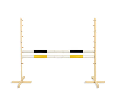 Keppihevosen este 160cm kahdella tangolla - Black and yellow