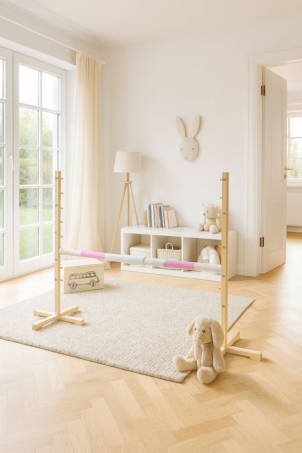 Super Hobby Horse - Hobby Horse estepuomi 160 cm, korkeus 120 cm, vaaleanpunainen