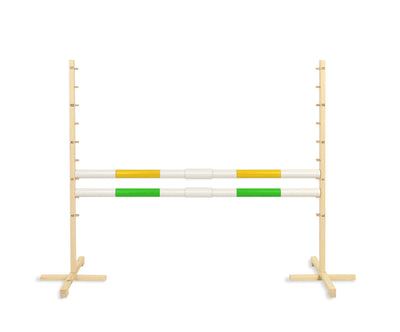 Keppihevosen este 160cm kahdella tangolla - Yellow and green