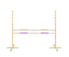 Super Hobby Horse - Hobby Horse -hyppyeste 160 cm, h-120 cm, kahdella puomilla, beige ja vaaleanvioletti