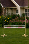 Super Hobby Horse - Hobby Horse -estepuomi 160 cm, korkeus 120 cm, kahdella puomilla, beige ja vaaleanpunainen