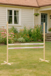 Super Hobby Horse - Hobby Horse -estepuomi 160 cm, korkeus 120 cm, kahdella puomilla, beige ja vaaleanpunainen