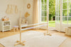 Super Hobby Horse - Hobby Horse -hyppyeste 160 cm, h-120 cm, kahdella puomilla, beige ja vaaleanvioletti