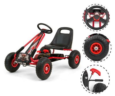 Punainen Karting lasten polkuauto - Thor - Vuodevaatteet.fi
