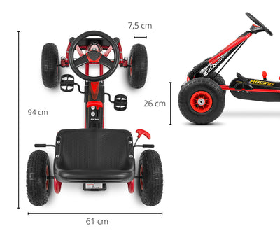 Punainen Karting lasten polkuauto - Thor - Vuodevaatteet.fi