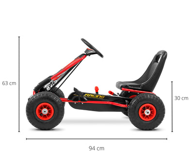 Punainen Karting lasten polkuauto - Thor - Vuodevaatteet.fi