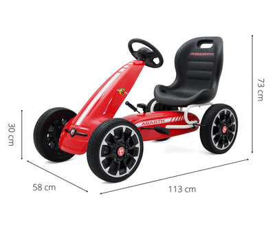 Punainen Karting polkuauto lapselle - Abarth - Vuodevaatteet.fi