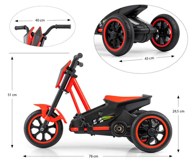 Punainen Karting polkuauto lapselle - Rider - Vuodevaatteet.fi
