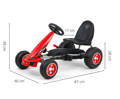 Punainen Karting polkuauto lapselle - Viper - Vuodevaatteet.fi