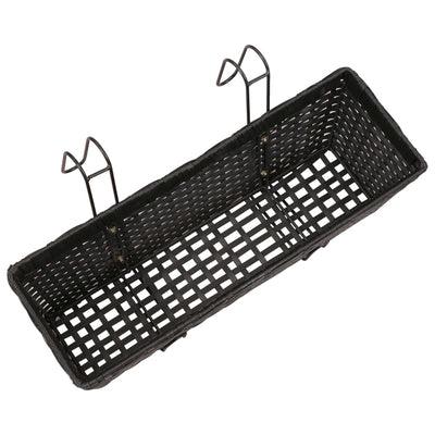 Puolisuunnikas Parvekkeen Kukkaruukkusarja 50 cm 2 kpl Musta - Vuodevaatteet