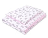 Pussilakanasetti Vauvalle - 135X100cm - Clouds Gray/Pink