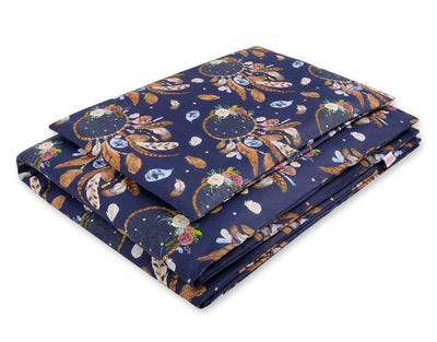 Pussilakanasetti Vauvalle - 135X100cm - Dream Catchers Dark Blue