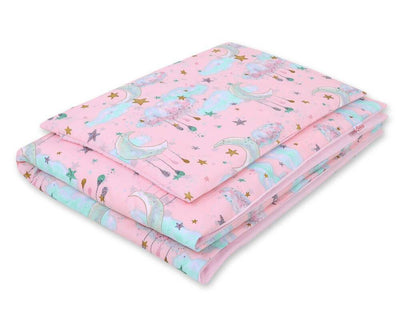 Pussilakanasetti Vauvalle - 135X100cm - Moons Pink