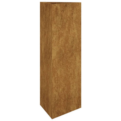 Puutarhakukkalaatikko 30x26x75 cm Corten teräs - Vuodevaatteet
