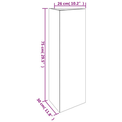 Puutarhakukkalaatikko 30x26x75 cm Corten teräs - Vuodevaatteet