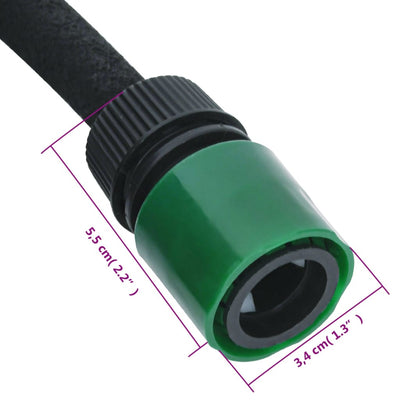 Puutarhaletku musta 0,6" 10 m kumi