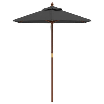 Puutarhan aurinkovarjo puutolppa antrasiitti 196x231 cm
