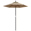 Puutarhan aurinkovarjo puutolppa taupe 196x231 cm