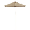 Puutarhan aurinkovarjo puutolppa taupe 196x231 cm