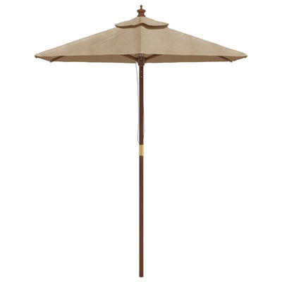 Puutarhan aurinkovarjo puutolppa taupe 196x231 cm