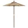 Puutarhan aurinkovarjo puutolppa taupe 196x231 cm