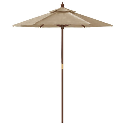 Puutarhan aurinkovarjo puutolppa taupe 196x231 cm