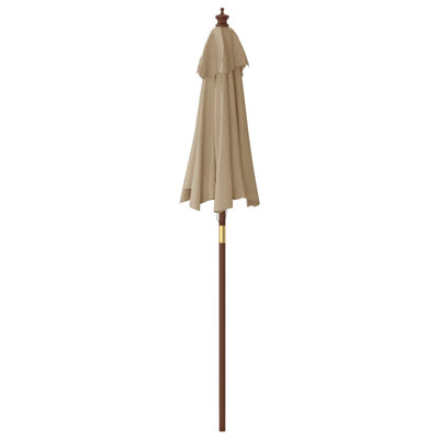 Puutarhan aurinkovarjo puutolppa taupe 196x231 cm