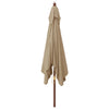 Puutarhan aurinkovarjo puutolppa taupe 300x300x273 cm