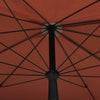 Puutarhan aurinkovarjo tangolla 200x130 cm terrakotta