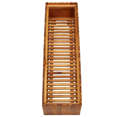Puutarhan korotettu kukkalaatikko 100x30x25cm täysi akaasiapuu - Vuodevaatteet
