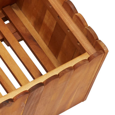 Puutarhan korotettu kukkalaatikko 100x30x25cm täysi akaasiapuu - Vuodevaatteet