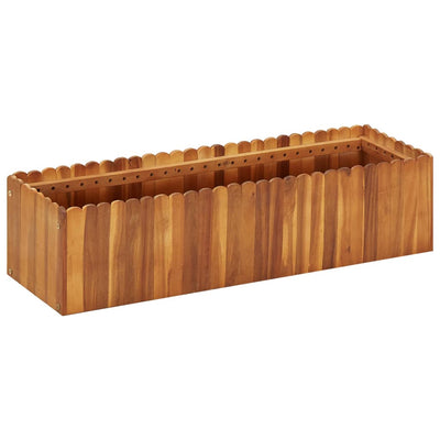 Puutarhan korotettu kukkalaatikko 100x30x25cm täysi akaasiapuu - Vuodevaatteet