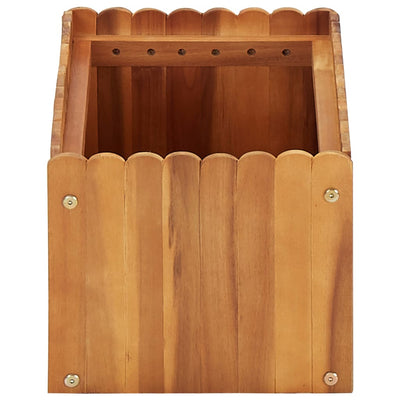 Puutarhan korotettu kukkalaatikko 50x30x25 cm täysi akaasiapuu - Vuodevaatteet