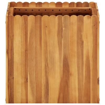 Puutarhan korotettu kukkalaatikko 50x30x50 cm täysi akaasiapuu - Vuodevaatteet