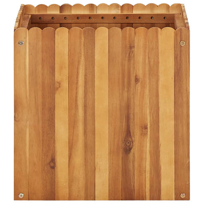 Puutarhan korotettu kukkalaatikko 50x50x50 cm täysi akaasiapuu - Vuodevaatteet