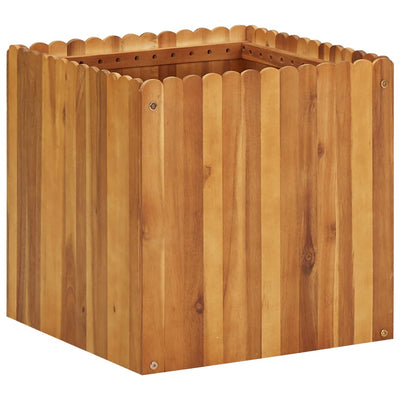 Puutarhan korotettu kukkalaatikko 50x50x50 cm täysi akaasiapuu - Vuodevaatteet